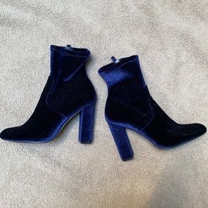 Steve Madden Heeled Velvet Sock Booties